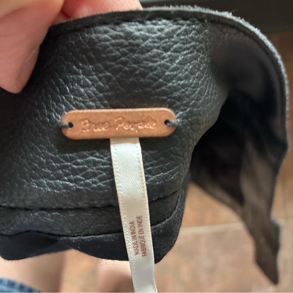 Free People Black leather Mini Skirt - Picture 3 of 3